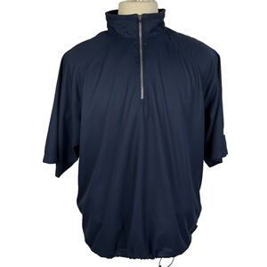 Adidas Navy Blue‎ Short Sleeve Golf Tennis Windbreaker Jacket Mens Size L